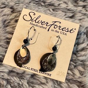 New Silver Forest Drop Earrings